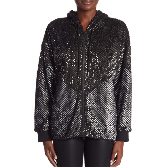 BLANKNYC Denim $148 Silver Studded Sequin Bomber - Picture 3 of 12